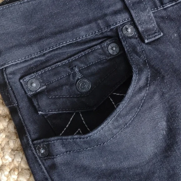 True Religion 'Rocco relaxed skinny' black jeans - Picture 3 of 13